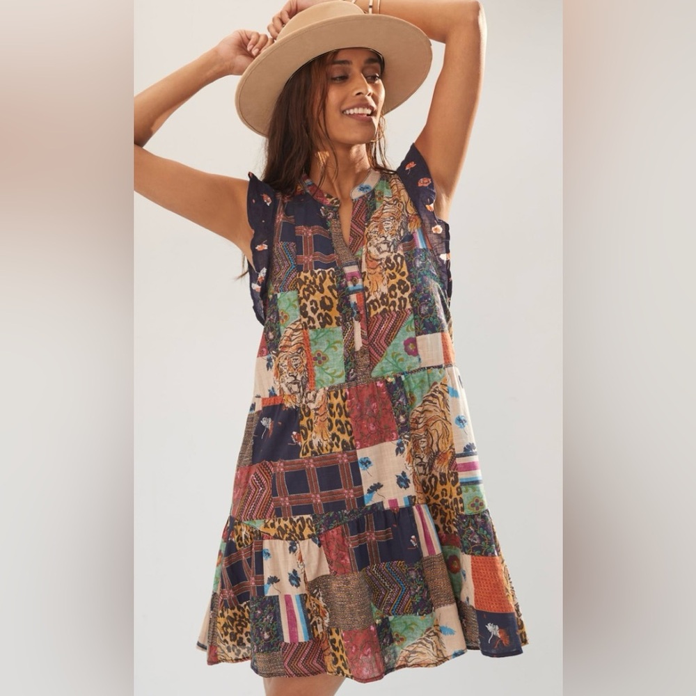 Anthropologie Pilcro Patchwork Dress Size S